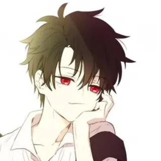 😏 Anime, Manga, Charakter, Junge, Rote Augen whatsapp sticker