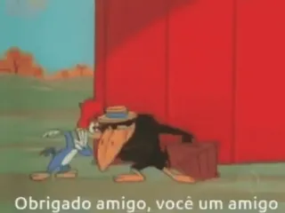 🤝 Obrigado amigo, você um amigo Kreskówka, Animowany, Przyjaciel, Dziękuję, Wdzięczność whatsapp sticker