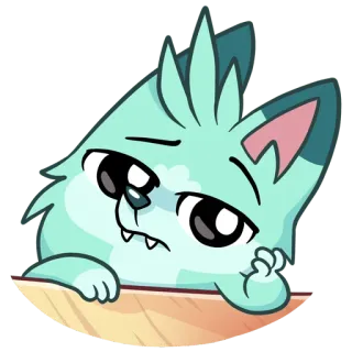 😐 chat, mignon, autocollant, dessin animé, animal, animal de compagnie, chaton telegram sticker