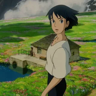 🔮 Sophie Hatter Howl's Moving Castle Anime, Ghibli, Sophie, Le Château Ambulant, Personnage, Film, animé telegram sticker