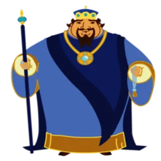 👑 król, kreskówka, królewskość, korona, królewski telegram sticker