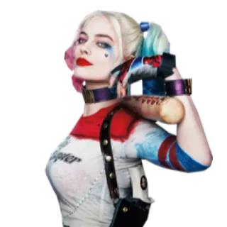 🤗 Harley Quinn Suicide Squad Harley Harley Quinn, Suicide Squad, DC Comics, villain, baseball bat telegram sticker