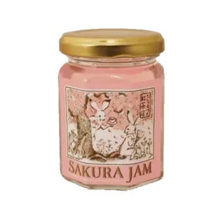 💖 SAKURA JAM Sakura, Marmellata, Coniglio, Cibo, Rosa, Barattolo, Fiori di ciliegio, Kawaii telegram sticker