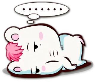 💬 Dibujo animado, Oso, Sueño, Kawaii, Lindo, Perezoso whatsapp sticker
