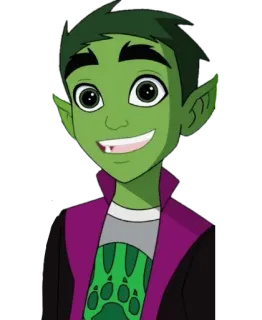 😁 Beast Boy Teen Titans cartoon, teen titans, beast boy, green, character telegram sticker
