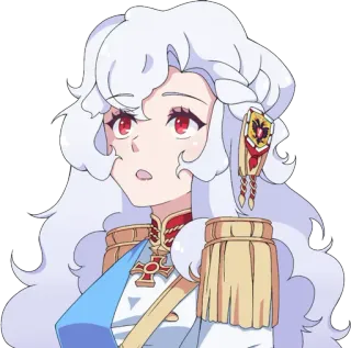 💡 アニメ, マンガ, 制服, フォーマル, キャラクター, 白い髪 telegram sticker
