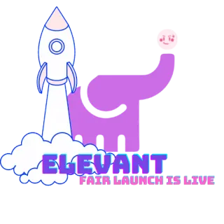 🔥 ELEVANT
FAIR LAUNCH IS LIVE raket, olifant, lancering, cartoon, schattig, sticker telegram sticker