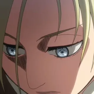 🌟 Annie Leonhart Attack on Titan アニメ, キャラクター, 金髪, ポートレート telegram sticker