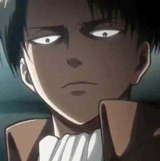 ☕ Levi Ackerman Attack on Titan Levi, Anime, Capitán, Ataque a los Titanes, Cuerpo de Exploración, AOT telegram sticker