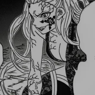 🪐 Daki Demon Slayer Daki, Demon Slayer, Anime, Manga, Dämon whatsapp sticker