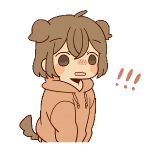 🐶 Desenho animado, Anime, Fofo, Cachorro, Ruborizar, Kawaii telegram sticker