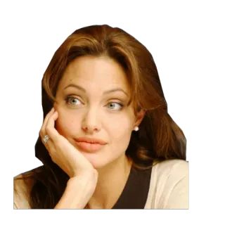 😟 Angelina Jolie aktris, selebriti, wanita, potret telegram sticker