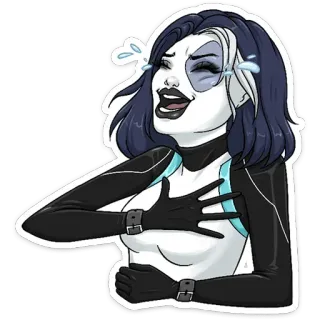 😂 การ์ตูน, หัวเราะ, ร้องไห้, โดมิโน, ตัวละคร telegram sticker