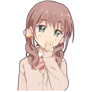 🤔 อนิเมะ, ผู้หญิง, น่ารัก, สติกเกอร์, การ์ตูน, ภาพเหมือน telegram sticker