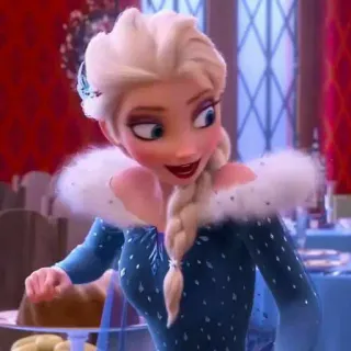 👾 Elsa Frozen Elsa, Frozen, Disney, dibujos animados, reina del hielo, animación, princesa telegram sticker