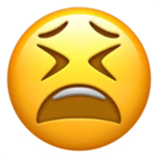 😫 emoji, annoyance, frustration, upset, expression telegram sticker