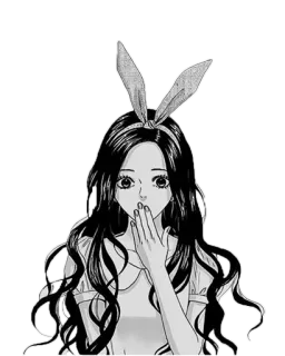 🙊 gadis, wanita, telinga kelinci, anime, manga, kartun telegram sticker