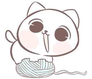 💭 แมว, ลูกแมว, ไหมพรม, น่ารัก, ขี้เล่น, สัตว์ telegram sticker