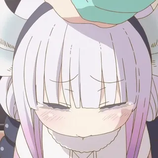 🎋 Kanna Kamui Miss Kobayashi's Dragon Maid Anime, Kanna, Süß, Weinend, Drache, Dragon Maid telegram sticker