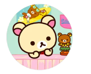 😶 Rilakkuma ริลัคคุมะ, หมี, น่ารัก, การ์ตูน telegram sticker