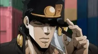 🙇‍♂ Jotaro Kujo JoJo's Bizarre Adventure Anime, Manga, Jotaro, JoJo, Hut, Charakter telegram sticker