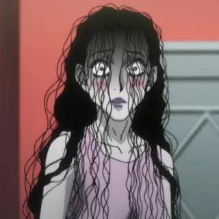 😳 Anime, Gruselig, Traurig, Frau, Geist telegram sticker