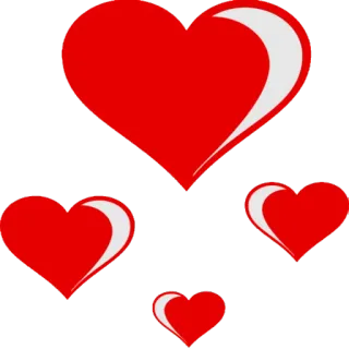 ❤ heart, love, red, valentines, hearts, romantic telegram sticker