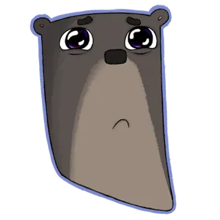 😓 cartoon, animal, bear, cute, sad, sticker telegram sticker