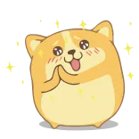 😊 dog, corgi, cute, animal, sparkle, cartoon telegram sticker