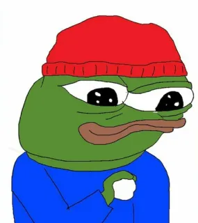 ⛄️ Pepe the Frog Meme, Rana, Pepe, Internet, Dibujo animado, Triste telegram sticker