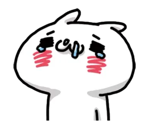 💞 lindo, llorando, triste, dibujos animados, mascota, kawaii, pegatina telegram sticker