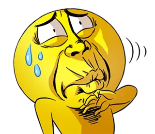 😨 Meme, Emoji, Hài hước, Phản ứng, Đổ mồ hôi, Lo lắng, Căng thẳng, Hoạt hình telegram sticker