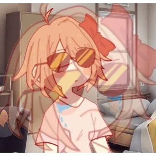 😕 Anime, Occhiali da sole, Cartoni animati telegram sticker