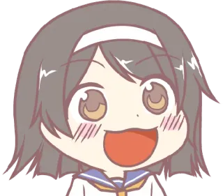 😄 anime girl, chibi, kawaii, cute telegram sticker