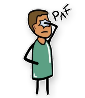 🙈 PAF Comic, Hit, Schmerz, Cartoon telegram sticker