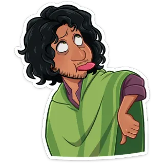 👎 Bruno Madrigal Encanto การ์ตูน, บรูโน่ มาดริกัล, Encanto, ดิสนีย์, ตลก, ไม่ชอบ, มีม telegram sticker