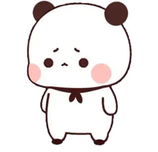 🍼 Panda, Fofo, Adesivo, Desenho animado, Triste, Animal telegram sticker