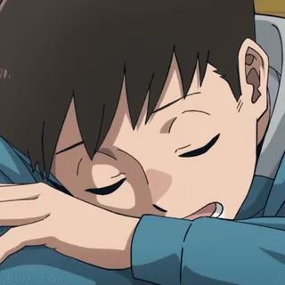 😴 anime, ragazzo, dormire, cartone animato, stanco telegram sticker