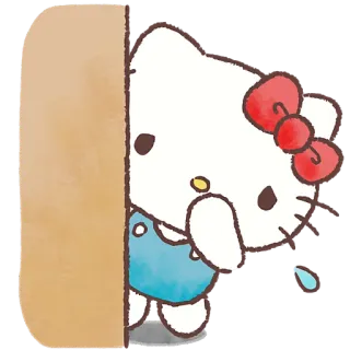 😢 Hello Kitty hello kitty, kawaii, sanrio, kreskówka, postać, słodki, kot telegram sticker