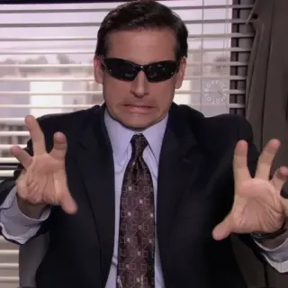 🍑 Michael Scott The Office bureau, drôle, série TV, comédie, personnage telegram sticker
