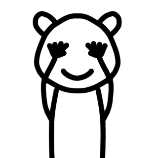 🙈 hámster, animal, dibujos animados, pegatina, feliz, ojos, lindo telegram sticker