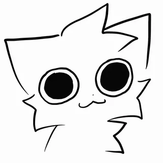 👀 cat, cute, kawaii, animal, cartoon, sticker, drawing telegram sticker