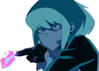 👿 anime, ragazza, magia, illustrazione telegram sticker