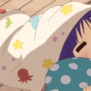 💤 animé, dormir, couverture, mignon, dessin animé whatsapp sticker