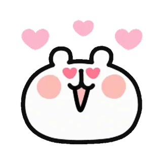 💨 uroczy, miś, miłość, serca, kreskówka, kawaii telegram sticker