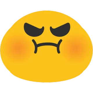 😡 Emoji, Zły, Rozzłoszczony, Wściekły, Wyraz, Twarz telegram sticker