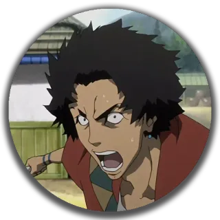 😫 Mugen Samurai Champloo Anime, Samurai, Pedang, Pertarungan, Marah, Mugen telegram sticker