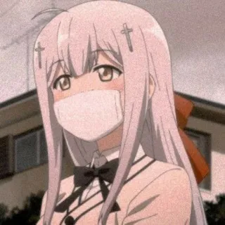 🤕 Anime, Cô gái, Mặt nạ, Phim hoạt hình, Manga telegram sticker