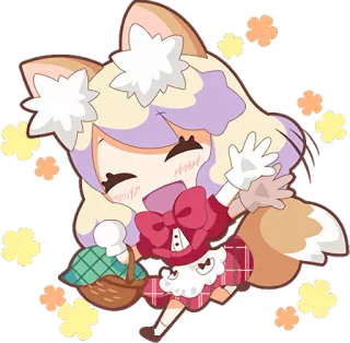 👋 Anime, Chibi, Kawaii, Lindo, Dibujo animado, Adhesivo whatsapp sticker