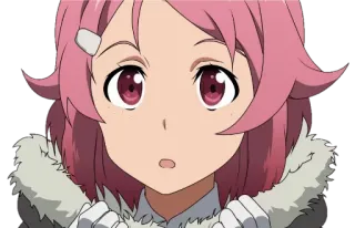 😯 Silica Sword Art Online อนิเมะ, การ์ตูน, ผู้หญิง, ผมสีชมพู, น่ารัก, Sword Art Online, Silica telegram sticker